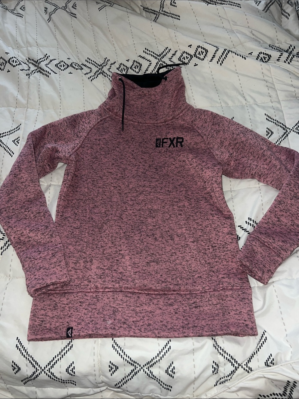 FXR pink/black cowl neck. Women’s small.